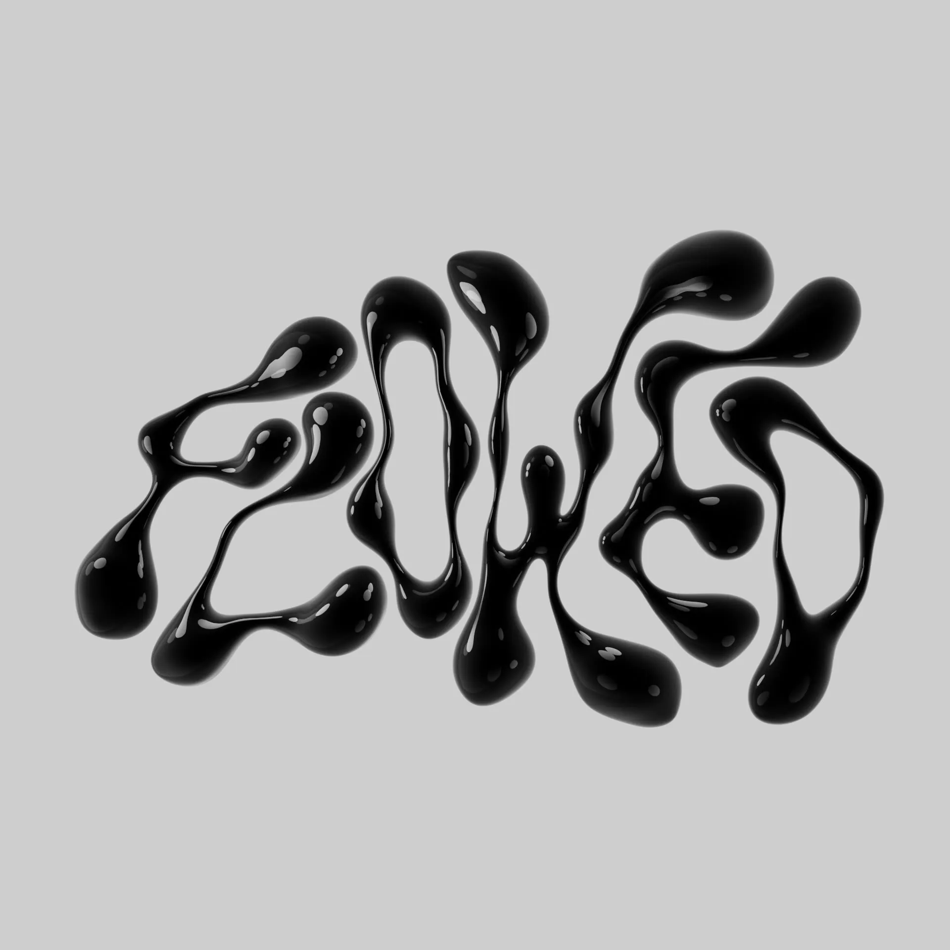 Flowed ink 3D study